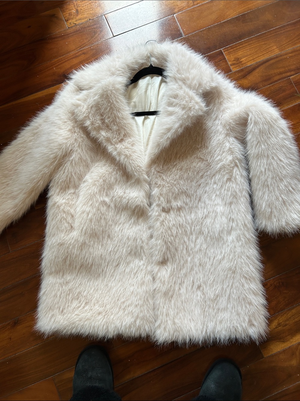 Plush Cream Faux Fur Teddy Jacket